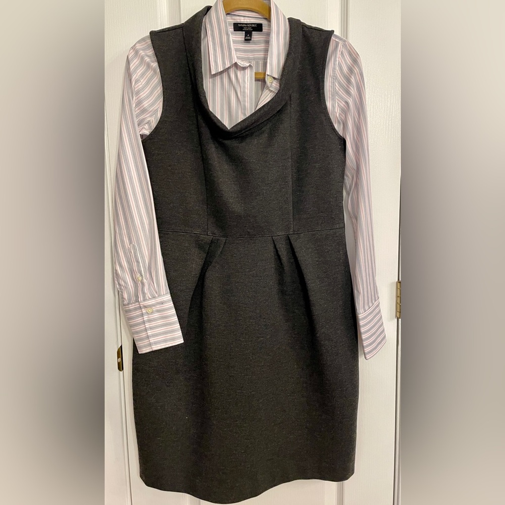 Ann Taylor Gray Sleeveless Dress
